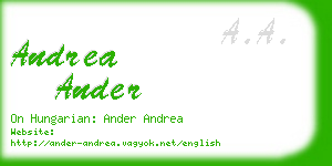 andrea ander business card